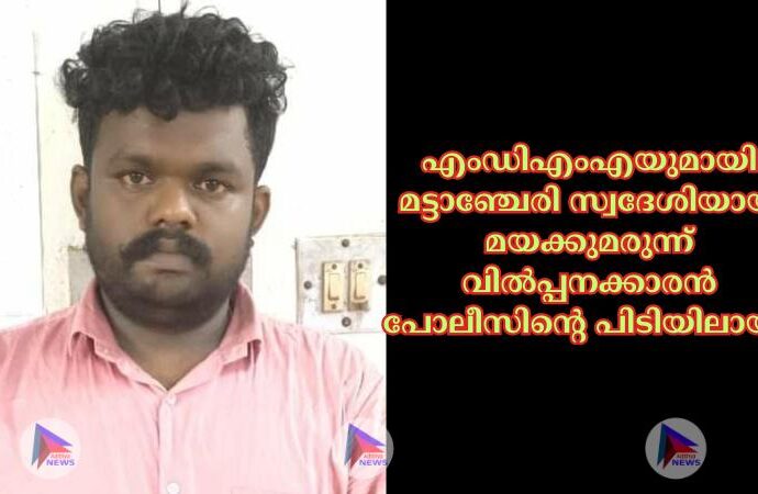 എംഡിഎംഎയുമായി മട്ടാഞ്ചേരി സ്വദേശിയായ മയക്കുമരുന്ന് വിൽപ്പനക്കാരൻ പോലീസിന്റെ പിടിയിലായി.