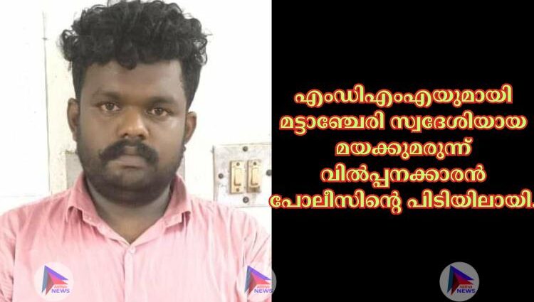 എംഡിഎംഎയുമായി മട്ടാഞ്ചേരി സ്വദേശിയായ മയക്കുമരുന്ന് വിൽപ്പനക്കാരൻ പോലീസിന്റെ പിടിയിലായി.