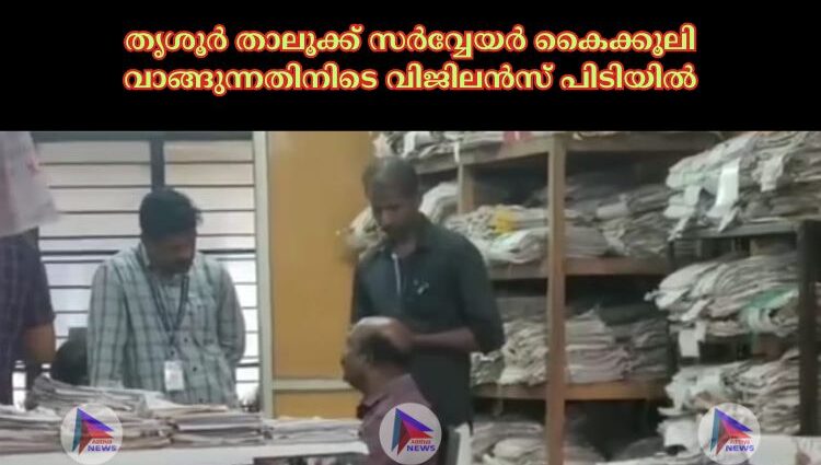 തൃശൂർ താലൂക്ക് സർവ്വേയർ കൈക്കൂലി വാങ്ങുന്നതിനിടെ വിജിലൻസ് പിടിയിൽ