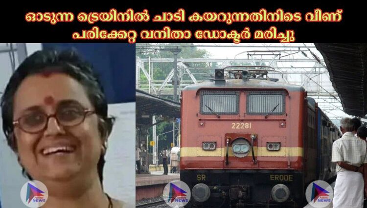 ഓടുന്ന ട്രെയിനില്‍ ചാടി കയറുന്നതിനിടെ വീണ് പരിക്കേറ്റ വനിതാ ഡോക്ടര്‍ മരിച്ചു