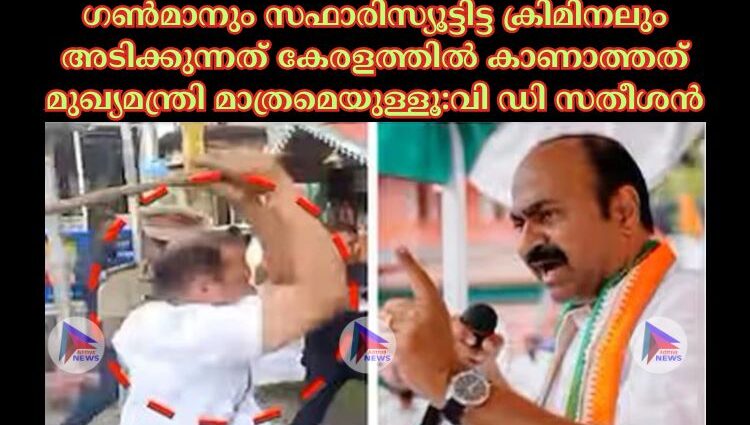 ഗണ്‍മാനും സഫാരിസ്യൂട്ടിട്ട ക്രിമിനലും അടിക്കുന്നത് കേരളത്തില്‍ കാണാത്തത് മുഖ്യമന്ത്രി മാത്രമെയുള്ളൂ:വി ഡി സതീശന്‍