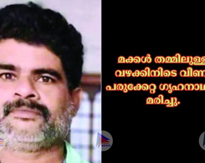 മക്കള്‍ തമ്മിലുള്ള വഴക്കിനിടെ വീണു പരുക്കേറ്റ ഗൃഹനാഥന്‍ മരിച്ചു.