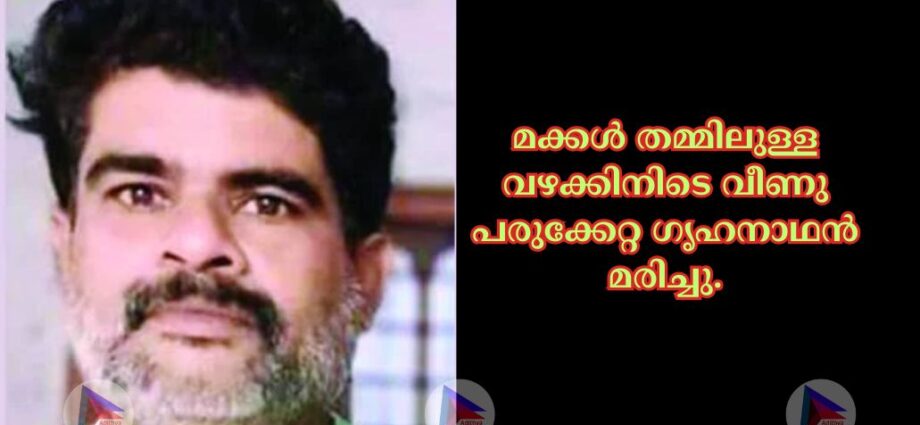 മക്കള്‍ തമ്മിലുള്ള വഴക്കിനിടെ വീണു പരുക്കേറ്റ ഗൃഹനാഥന്‍ മരിച്ചു.