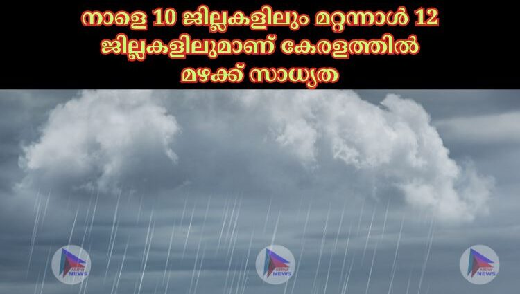 നാളെ 10 ജില്ലകളിലും മറ്റന്നാള്‍ 12 ജില്ലകളിലുമാണ് കേരളത്തില്‍ മഴക്ക് സാധ്യത