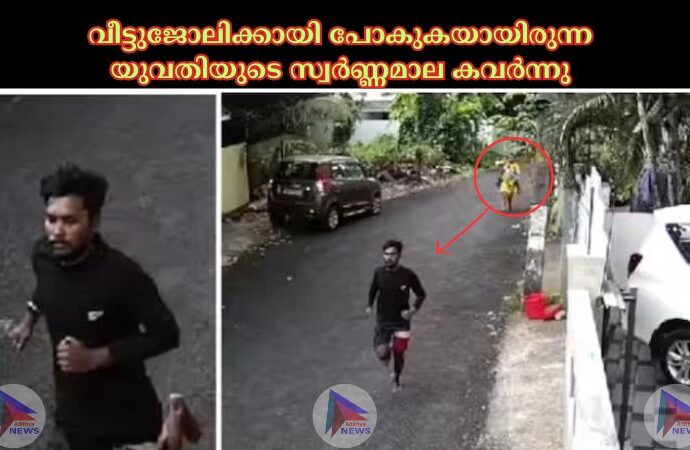 വീട്ടുജോലിക്കായി പോകുകയായിരുന്ന യുവതിയുടെ സ്വർണ്ണമാല കവർന്നു