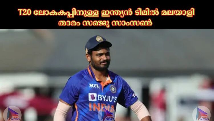 T20 ലോകകപ്പിനുള്ള ഇന്ത്യന്‍ ടീമില്‍ മലയാളി താരം സഞ്ജു സാംസണ്‍