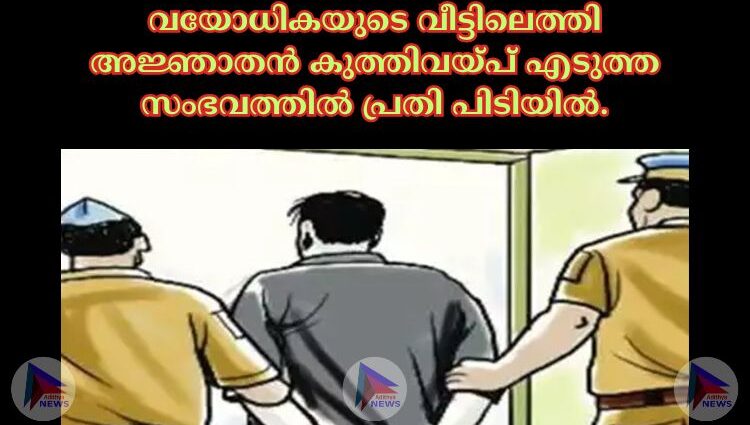 വയോധികയുടെ വീട്ടിലെത്തി അജ്ഞാതൻ കുത്തിവയ്പ് എടുത്ത സംഭവത്തില്‍ പ്രതി പിടിയില്‍.