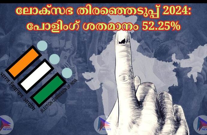 ലോക്‌സഭ തിരഞ്ഞെടുപ്പ് 2024: പോളിംഗ് ശതമാനം 52.25%