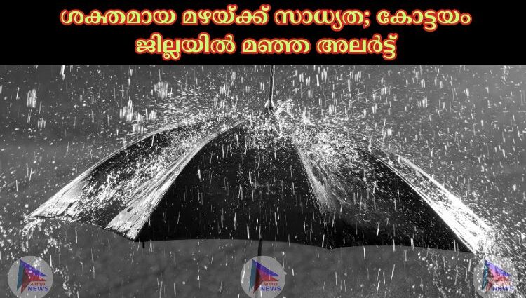 ശക്തമായ മഴയ്ക്ക് സാധ്യത; കോട്ടയം ജില്ലയില്‍ മഞ്ഞ അലര്‍ട്ട്