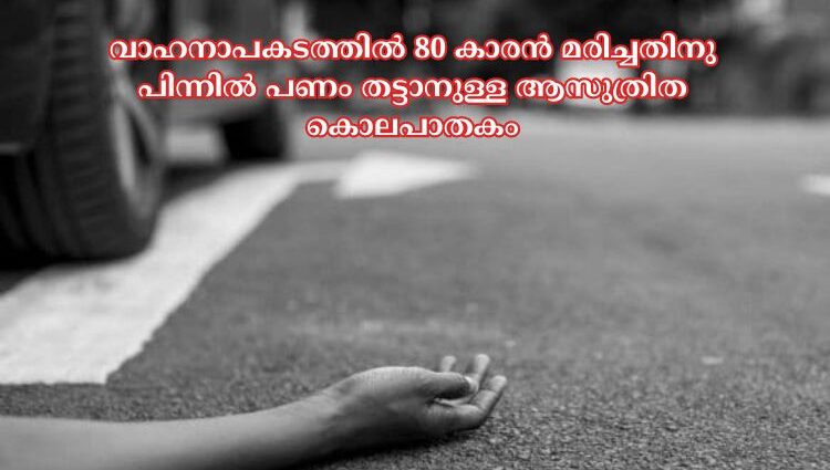 വാഹനാപകടത്തില്‍ 80 കാരൻ മരിച്ചതിനു പിന്നിൽ പണം തട്ടാനുള്ള ആസുത്രിത കൊലപാതകം