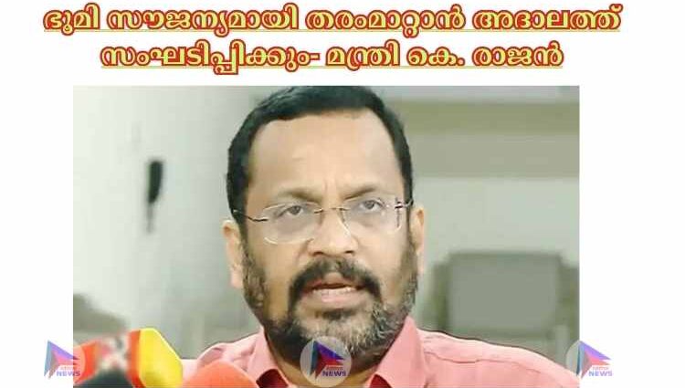 ഭൂമി സൗജന്യമായി തരംമാറ്റാൻ അദാലത്ത് സംഘടിപ്പിക്കും- മന്ത്രി കെ. രാജൻ