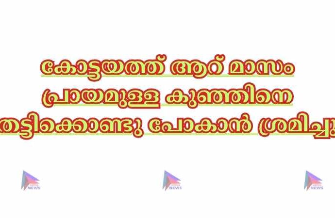 കോട്ടയത്ത് ആറ് മാസം പ്രായമുള്ള കുഞ്ഞിനെ തട്ടിക്കൊണ്ടു പോകാൻ ശ്രമിച്ചു