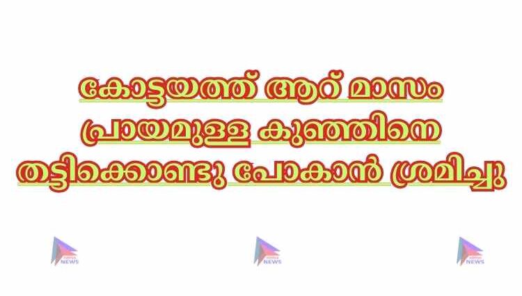 കോട്ടയത്ത് ആറ് മാസം പ്രായമുള്ള കുഞ്ഞിനെ തട്ടിക്കൊണ്ടു പോകാൻ ശ്രമിച്ചു