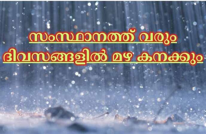 സംസ്ഥാനത്ത് വരും ദിവസങ്ങളില്‍ മഴ കനക്കും