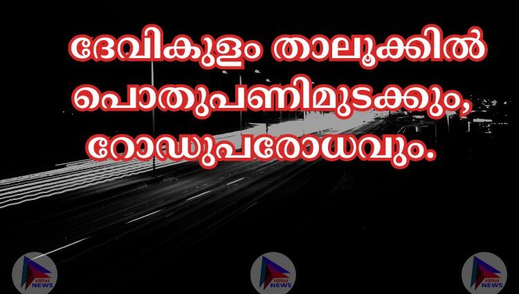 ദേശീയ പാതയിലെ സുരക്ഷിതത്വമില്ലായ്മ; ദേവികുളം താലൂക്കിൽ പൊതുപണിമുടക്കും, റോഡുപരോധവും.