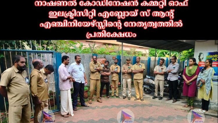 നാഷണൽ കോഡിനേഷൻ കമ്മറ്റി ഓഫ് ഇലക്ട്രിസിറ്റി എബ്ലോയ് സ് ആൻ്റ് എഞ്ചിനിയേഴ്സ്സിന്റെ നേതൃത്വത്തിൽ പ്രതിക്ഷേധം