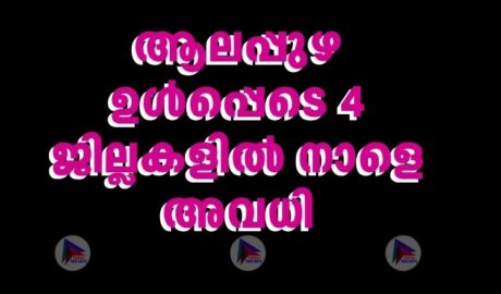 ആലപ്പുഴ ഉൾപ്പെടെ 4 ജില്ലകളിൽ നാളെ അവധി
