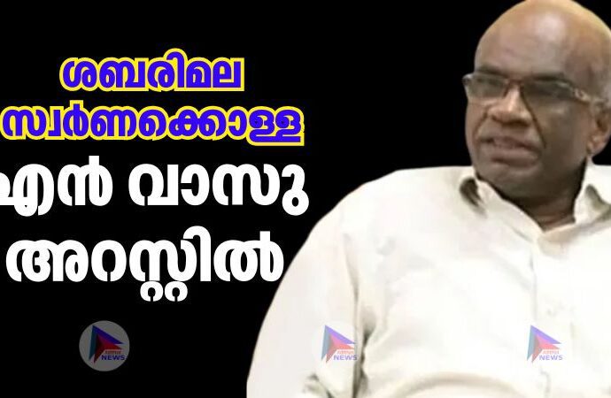 ശബരിമല സ്വർണക്കൊള്ള കേസില്‍ തിരുവിതാംകൂർ ദേവസ്വം ബോർഡ് മുൻ പ്രസിഡന്റും മുൻ ദേവസ്വം കമ്മിഷണറുമായി എൻ വാസു അറസ്റ്റില്‍. എൻ വാസുവിനെ