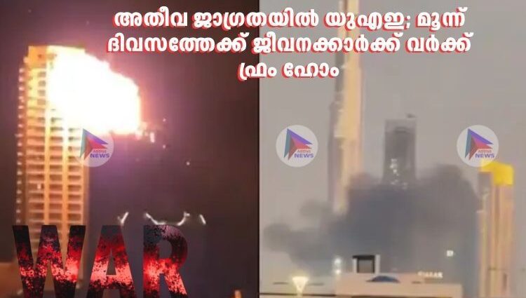 അതീവ ജാഗ്രതയിൽ യുഎഇ; മൂന്ന് ദിവസത്തേക്ക് ജീവനക്കാർക്ക് വർക്ക് ഫ്രം ഹോം
