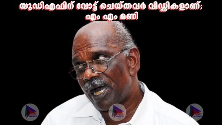 യുഡിഎഫിന് വോട്ട് ചെയ്തവര് വിഡ്ഢികളാണ്: എം എം മണി