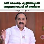 രണ്ട് കൈയും കൂട്ടിയിടിച്ചാലേ ശബ്ദമുണ്ടാകൂ:വി ഡി സതീശൻ